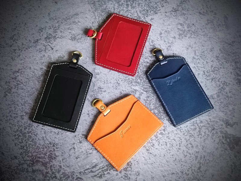 手工皮革 金鞄銀  植鞣革  真皮  橫式證件套  卡片套  悠遊卡套 - 證件套/識別證套 - 真皮 