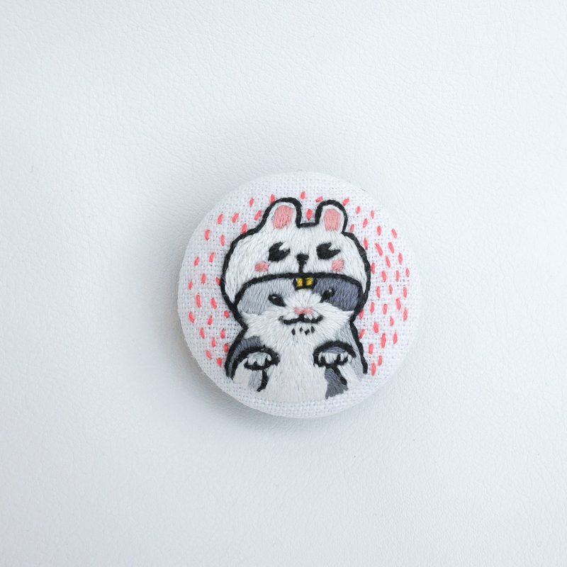 Linen Griptok Neko Rabbit - 手機配件 - 亞麻 白色