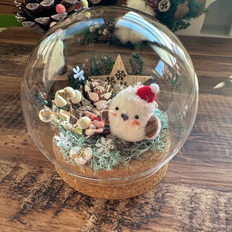 圓滾滾的羊毛氈小山雀擺飾系列 - 擺飾/家飾品 - 羊毛 多色