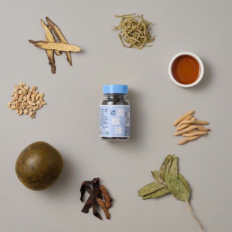 Herbal throat lozenges | Brazilian Propolis X Luohanguo - Health Foods - Fresh Ingredients Blue