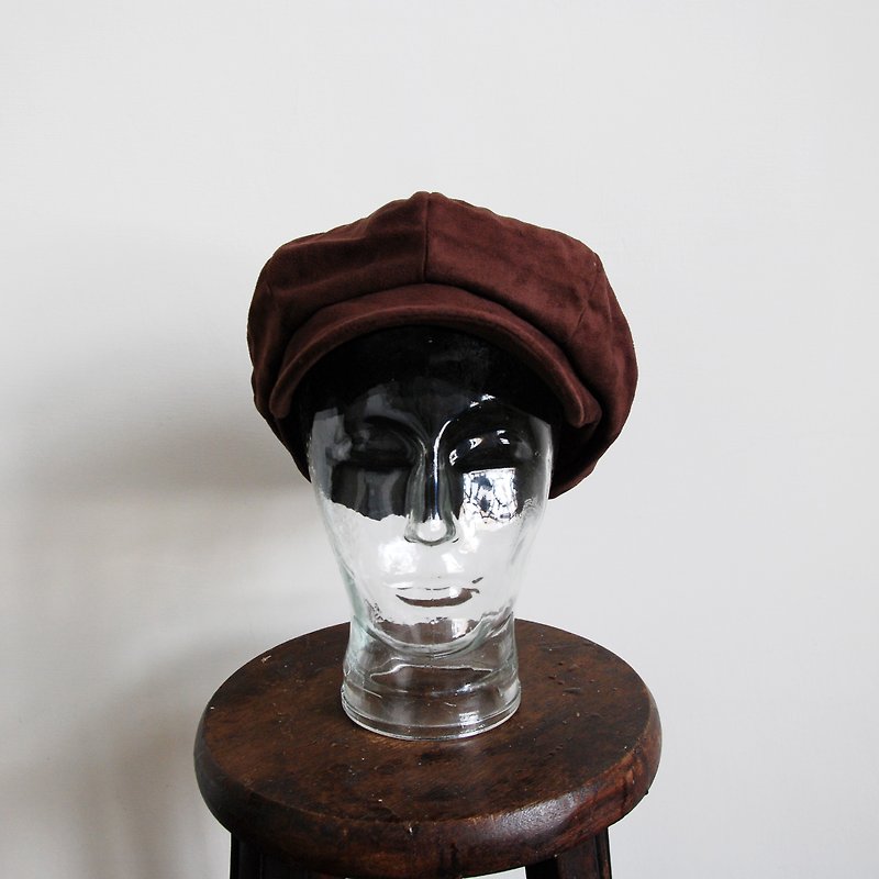 Vintage suede fabric newsboy caps - Hats & Caps - Other Materials 