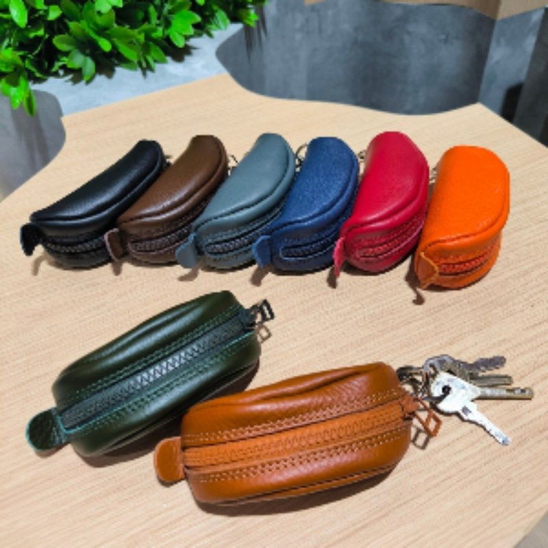 Genuine leather Coin pocket - Forest Green color - 零錢包/小錢包 - 真皮 綠色