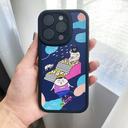 Shock MAMA 蛋定人生 Let's go skate! - iPhone 13-16 手機殼 (全軟殼)