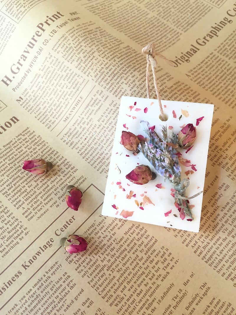 Rose incense bricks (floral notes) home fragrance series wedding small objects gift sketch - Fragrances - Plants & Flowers Green