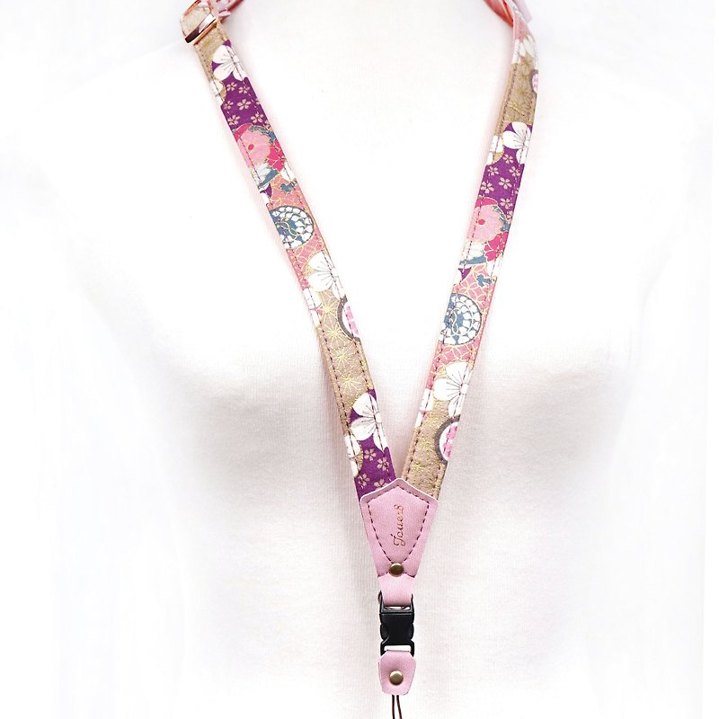 Phone strap neck hanging type - Japanese and colorful balls - Lanyards & Straps - Cotton & Hemp 