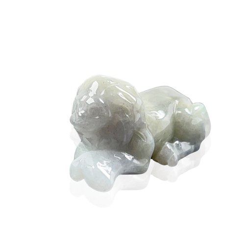 瓔珞翡翠 冰種翡翠獅子擺飾擺件 | 天然緬甸玉A貨翡翠 | 送禮