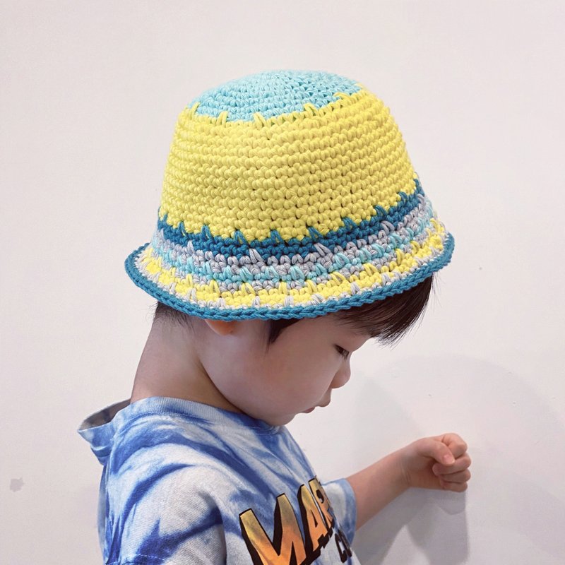 Children's Crochet Bucket Hat - หมวก - ผ้าฝ้าย/ผ้าลินิน หลากหลายสี