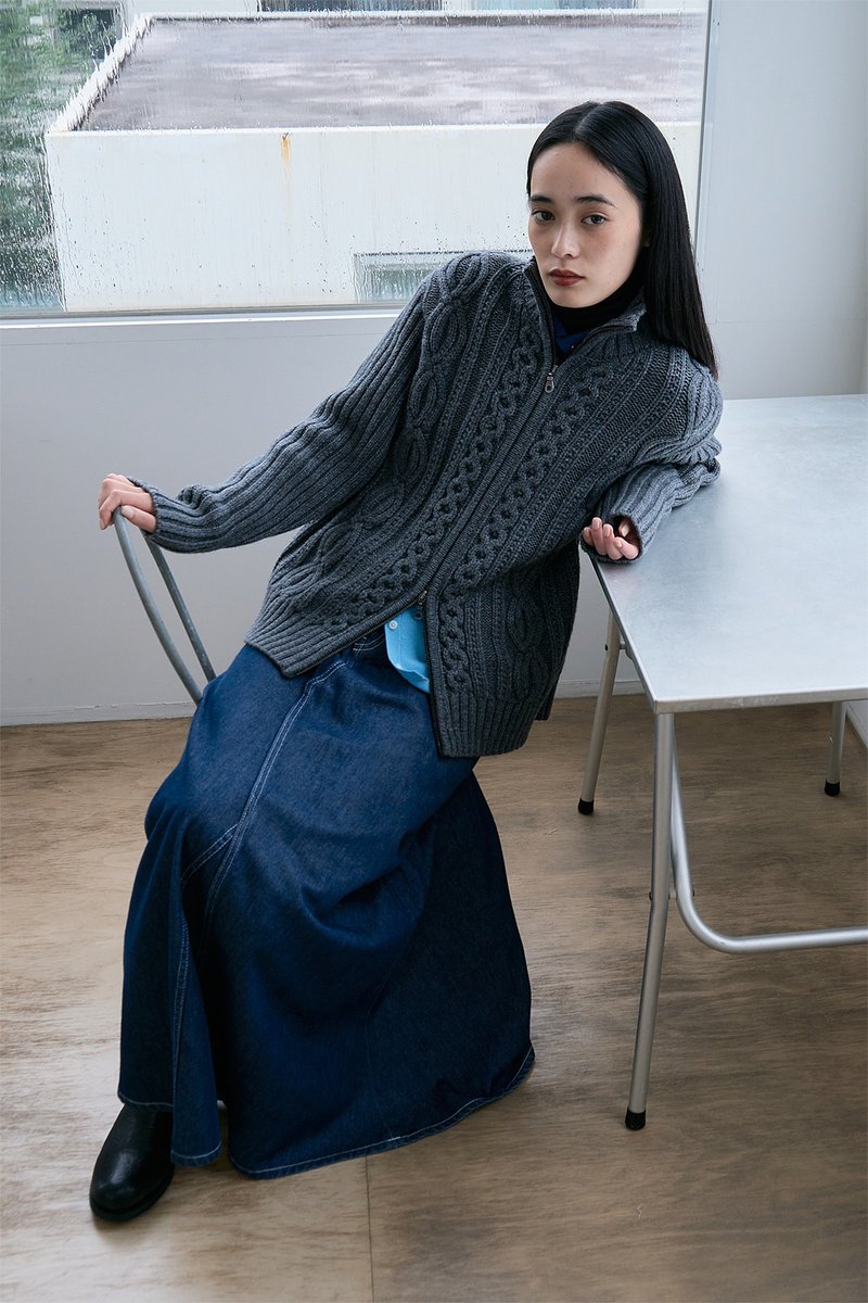 日系復古 立體絞花羊毛針織開衫外套 - 女毛衣/針織衫 - 其他材質 多色
