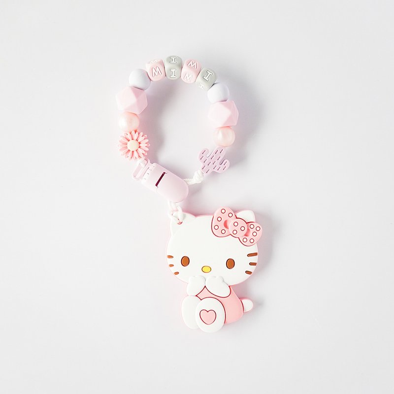 mimi Daisy Cactus Hello Kitty teether (gift box purchased separately) / customized pacifier chain - ของเล่นเด็ก - วัสดุอื่นๆ หลากหลายสี