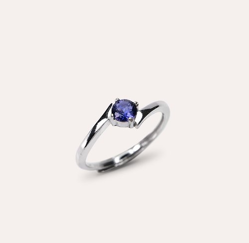 安的珠寶 AND Jewel AND 菫青石 藍色 紫色 戒指 圓形 4mm 蛻變系列 Interlace 天然寶