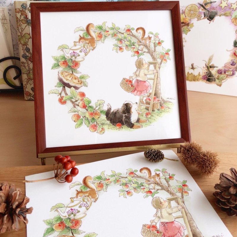 Natural Wreath 3点セットアートフレーム無し - 海報/掛畫/掛布 - 紙 