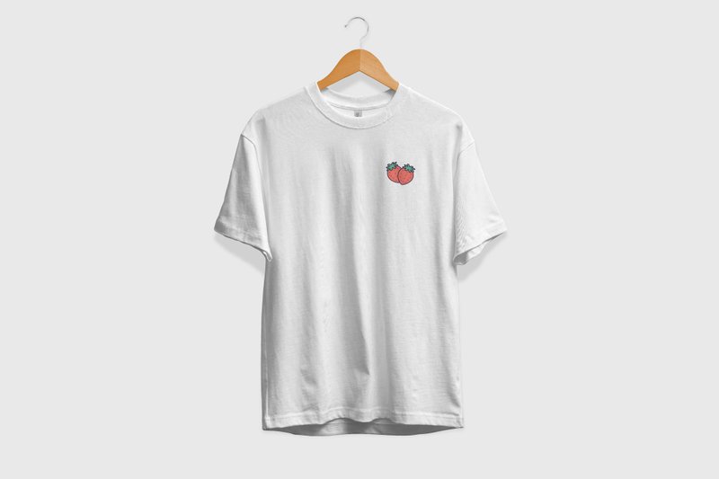 Japanese Strawberry T-Shirt - 男襯衫/休閒襯衫 - 棉．麻 多色