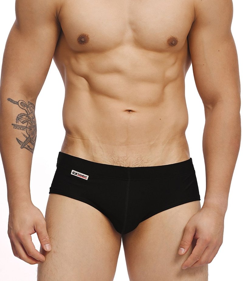 (4 color)eXPONENT Gentle Style SWIM Boxer - Black - Men's Swimwear - Nylon Black