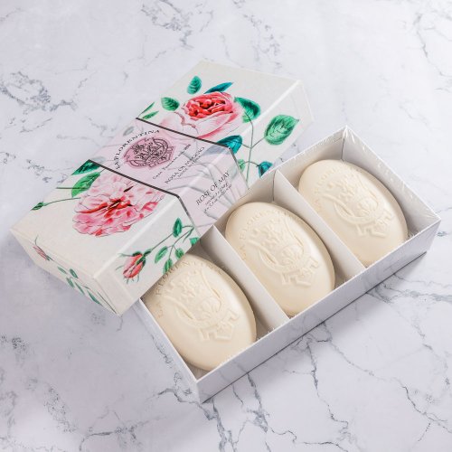 La Florentina 【快速出貨】義大利手工香氛皂 150g 3入禮盒組-五月玫瑰