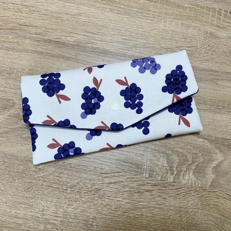 Grape Red Envelope Pouch | Mask Holder | Passbook Wallet | Multi-functional Mini Bag | Adorable Exclusive Design - Chinese New Year - Cotton & Hemp 