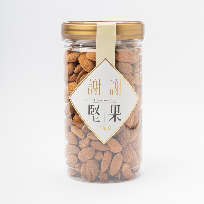 【Thin Salted Almonds】(Airtight Jar)(Lightly Seasoned Salted Nuts)(New Arrival)(Vegetarian) - ถั่ว - พลาสติก สีทอง