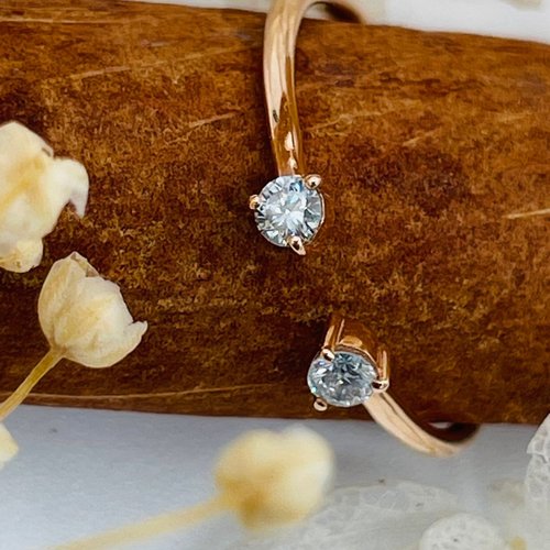Hee jewelry合一輕珠寶 天然鑽石 18K金/750R 玫瑰金色 戒指 輕珠寶飾品 S28