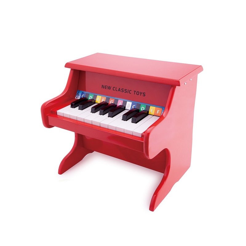 [New Classic Toys from the Netherlands] 18-key piano toy for toddlers-Classic Red 10155 - Kids' Toys - Wood 