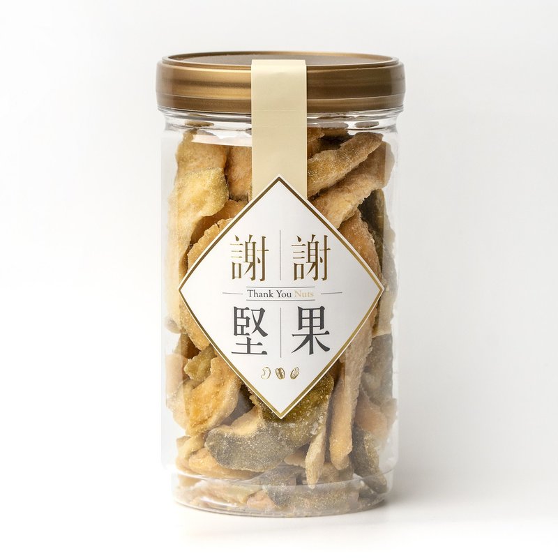 【台灣芭樂乾】(密封罐)(水果乾)(濃郁芭樂果香,Q軟口感)(素食) - 堅果 - 塑膠 金色