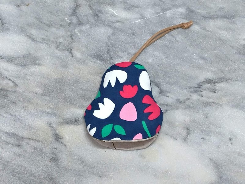 鬱金香 梨型鑰匙包【K200324】 - 鑰匙圈/鑰匙包 - 棉．麻 多色