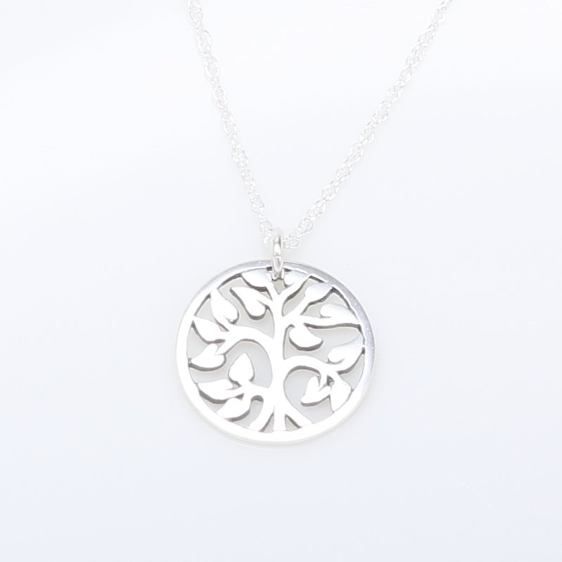 Tree of Life s925 sterling silver necklace Birthday Valentine's Day gift - Collar Necklaces - Sterling Silver Silver
