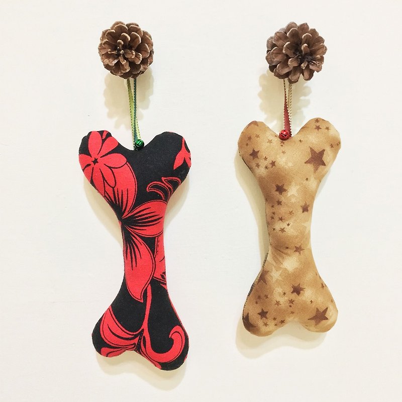 Christmas dog bone ornaments (2 / a group) - Other - Cotton & Hemp Red