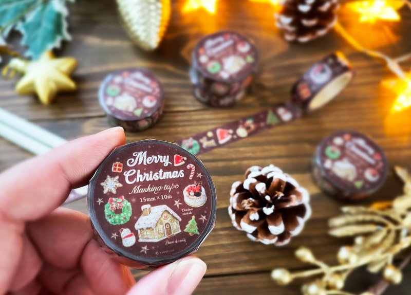 期間限定 純喫茶 ALICE 聖誕紙膠帶 - 紙膠帶/和紙/PET - 紙 紅色