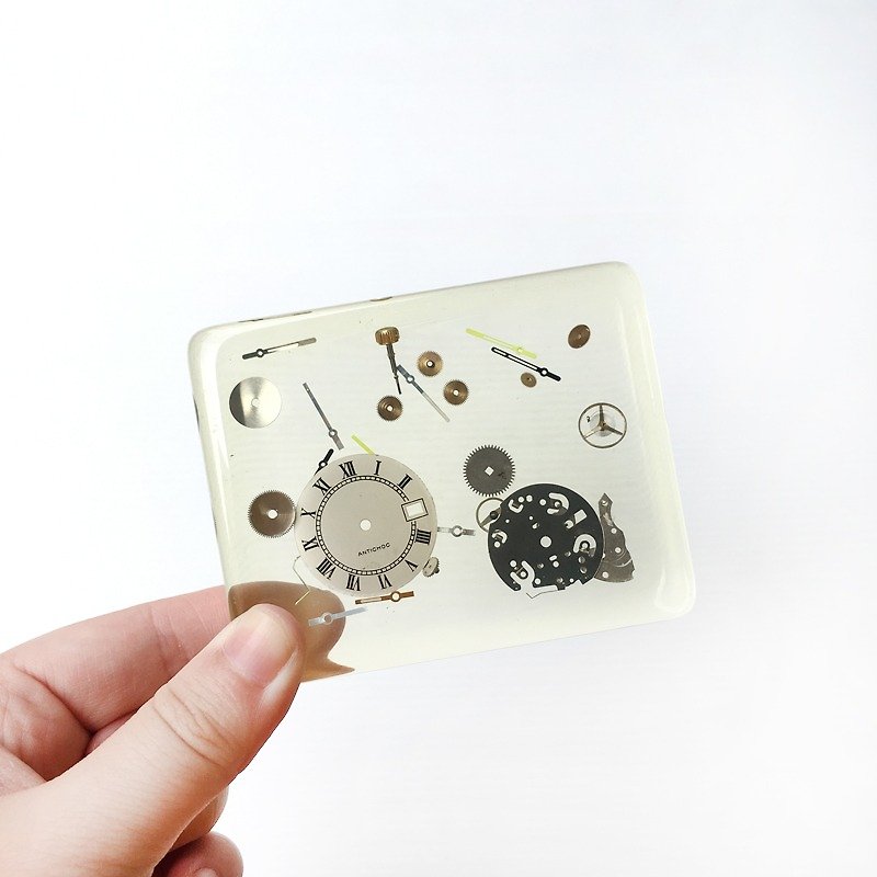 ◤早期古件-鐘錶零件壓克力文鎮 | 義大利 復古 歐洲 手工 - 擺飾/家飾品 - 壓克力 透明