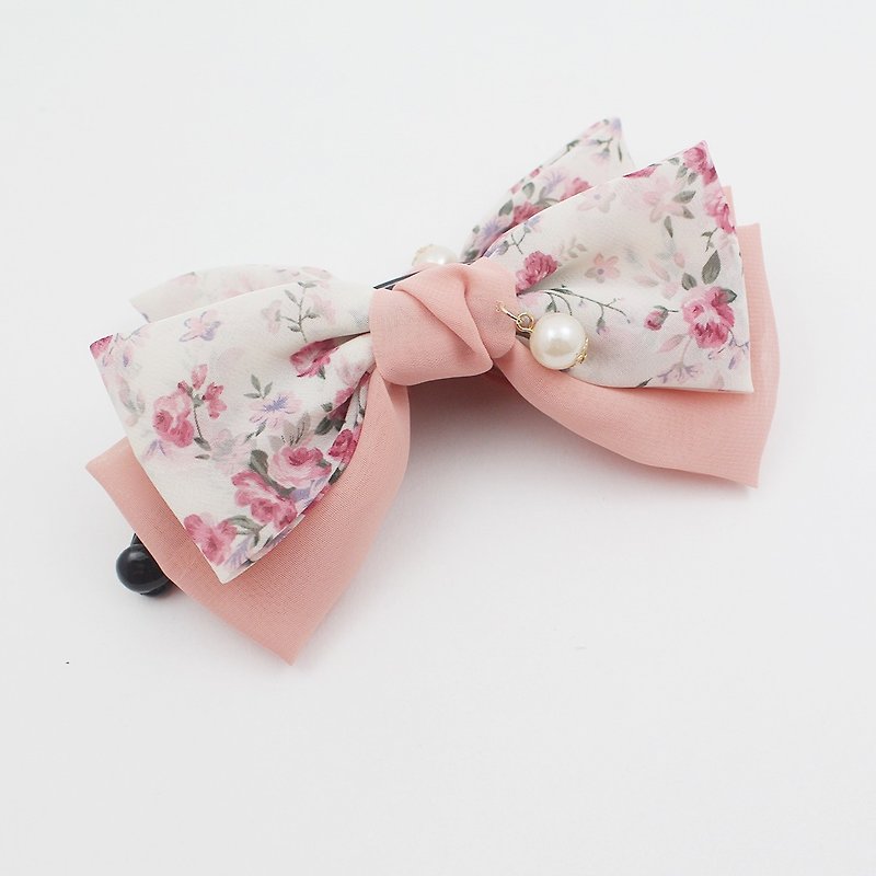 oriental mood flower pink hairclip - Hair Accessories - Other Materials Pink