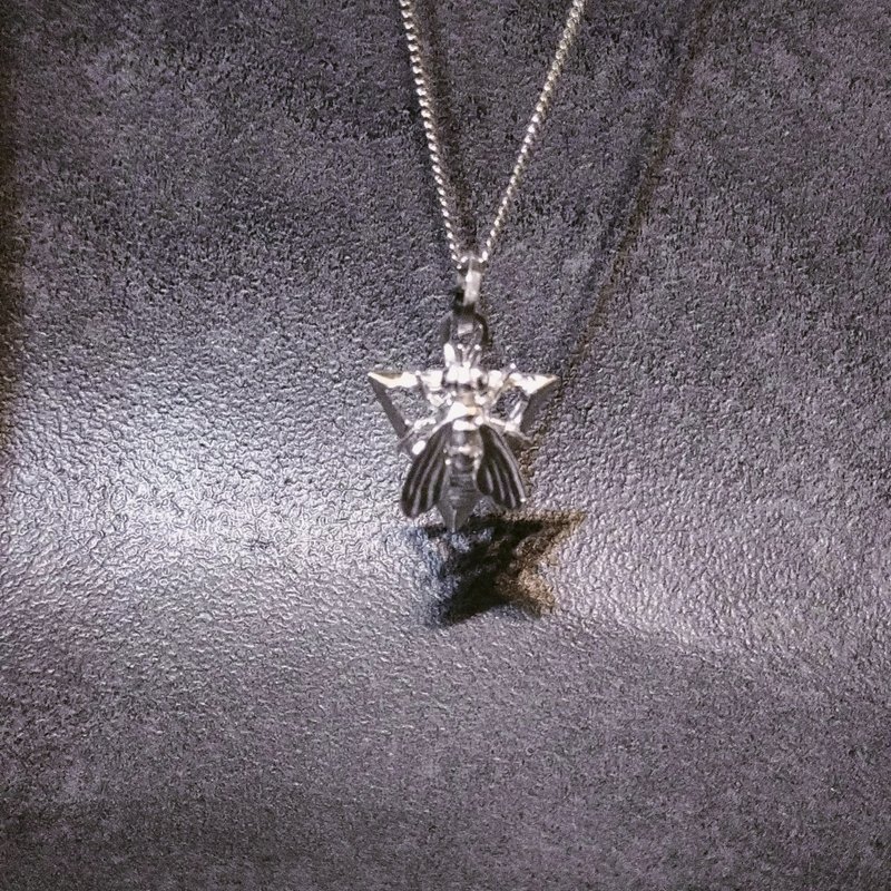 ネックレス　【Hexagram　of　fly】ステンレスチェーン付属　Necklace by GRYPHON - 項鍊 - 純銀 銀色