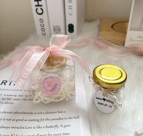 Piggy Candle韓式香氛蠟燭 婚禮小物-囍蜜花朵小燭杯 香氛蠟燭
