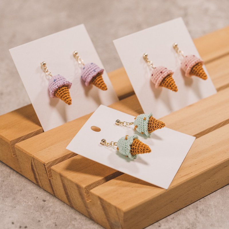 Ice cream earrings - Earrings & Clip-ons - Thread Multicolor