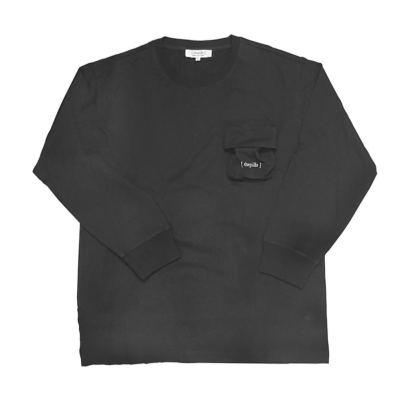 Defender - L/S Utility Front Pocket T-shirt - เสื้อยืดผู้ชาย - ผ้าฝ้าย/ผ้าลินิน สีเทา