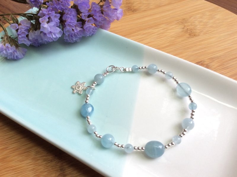 Ops Aquamarine Silver bracelet - Bracelets - Gemstone Blue