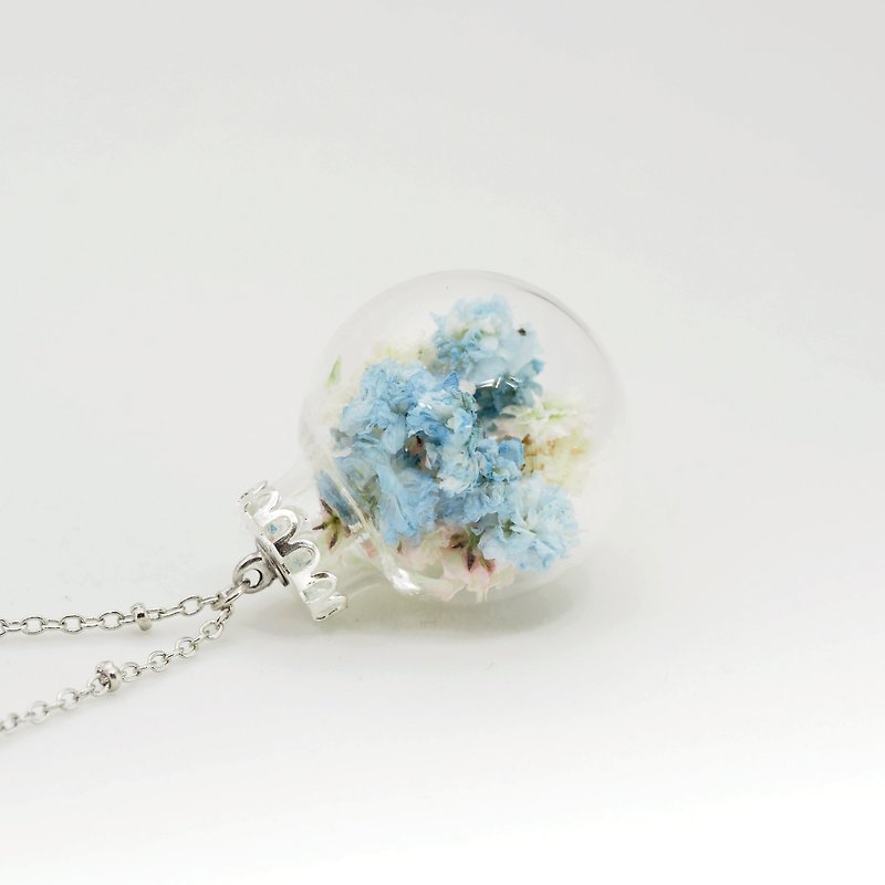 OMYWAY Handmade - Glass Globe Necklace - Chokers - Plants & Flowers Pink