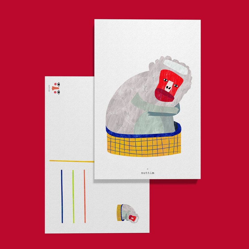 Postcard : Snow Monkey - Cards & Postcards - Paper Red