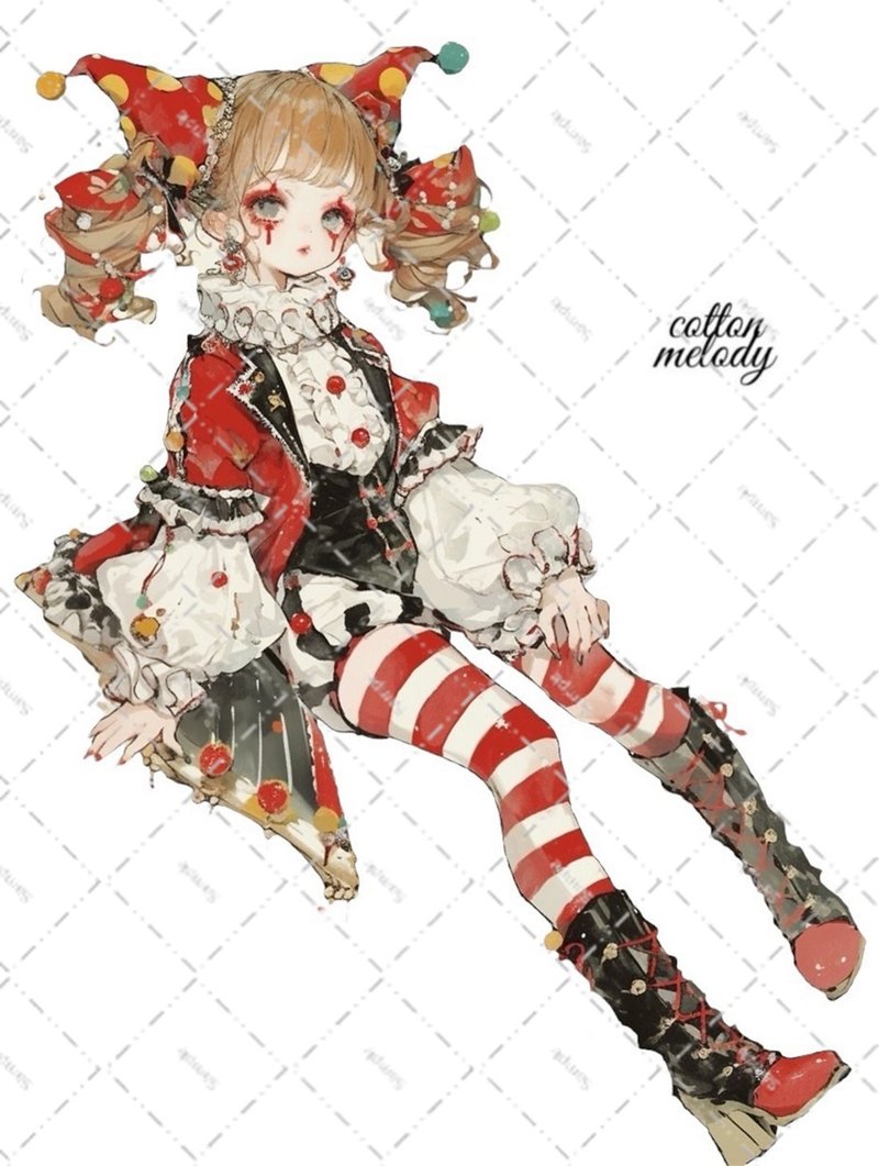 original sticker no.5799 人物ステッカー オリジナルステッカー 人物ステッカー 女の子ステッカー オリジナル人物ステッカー - 貼紙 - 紙 