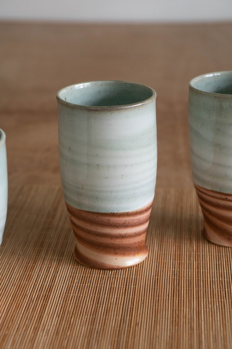 Marbled large cup - Cups - Porcelain Brown