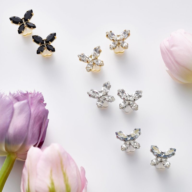 Earrings Mariposa -LATUA STELLA- - 耳環/耳夾/耳骨夾 - 銅/黃銅 多色