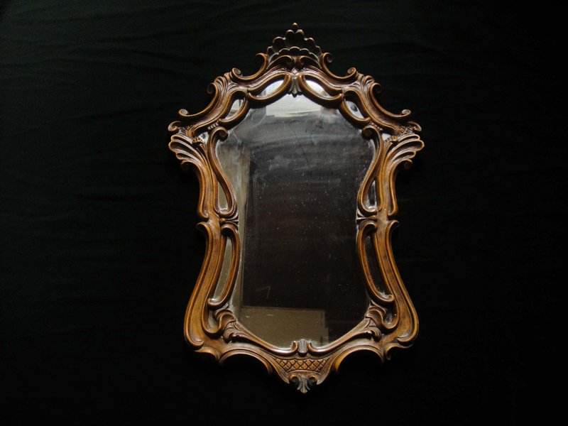 【OLD-TIME】Early second-hand foreign imported classical style wall mirror hanging mirror * only to post office - ของวางตกแต่ง - วัสดุอื่นๆ หลากหลายสี