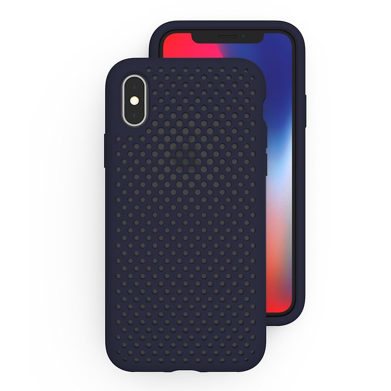 AndMesh iPhone X Japan QQ Network Soft Collision Protection Cover - Blue 4571384957656 - Phone Cases - Other Materials Blue