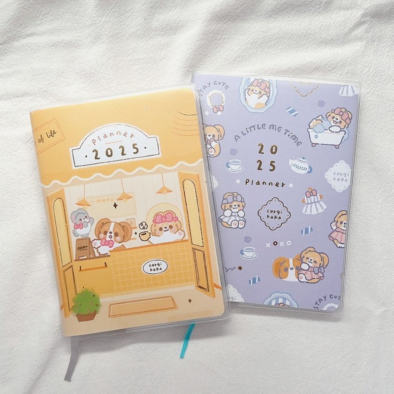 2025 Diary/Corgi/Corgi Kaka/2 types in total - สมุดบันทึก/สมุดปฏิทิน - กระดาษ หลากหลายสี