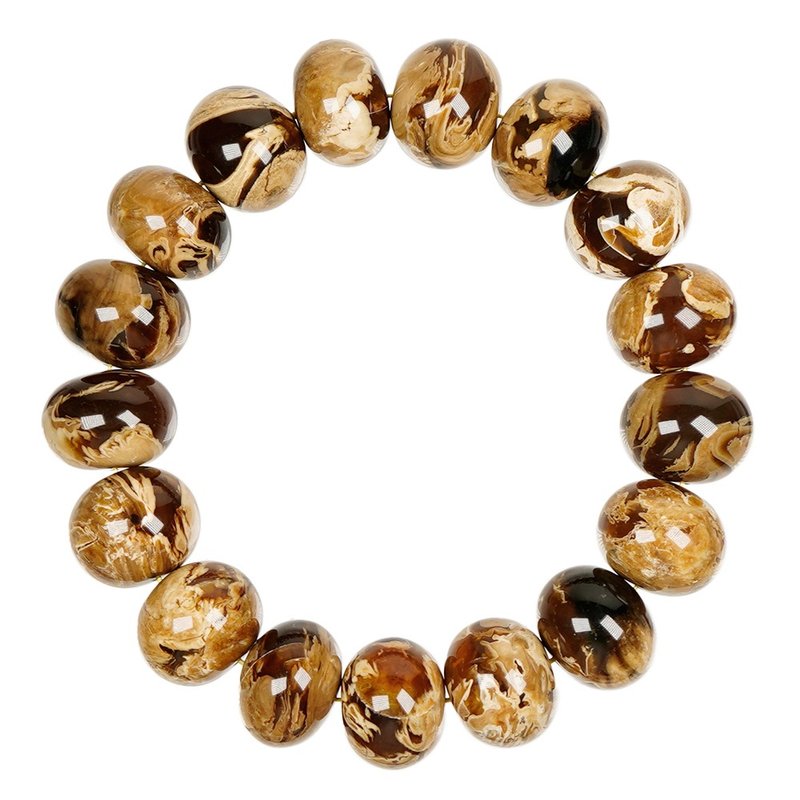 Honey Amber 33.5g Abacus-Shaped Bracelet - Bracelets - Semi-Precious Stones Multicolor