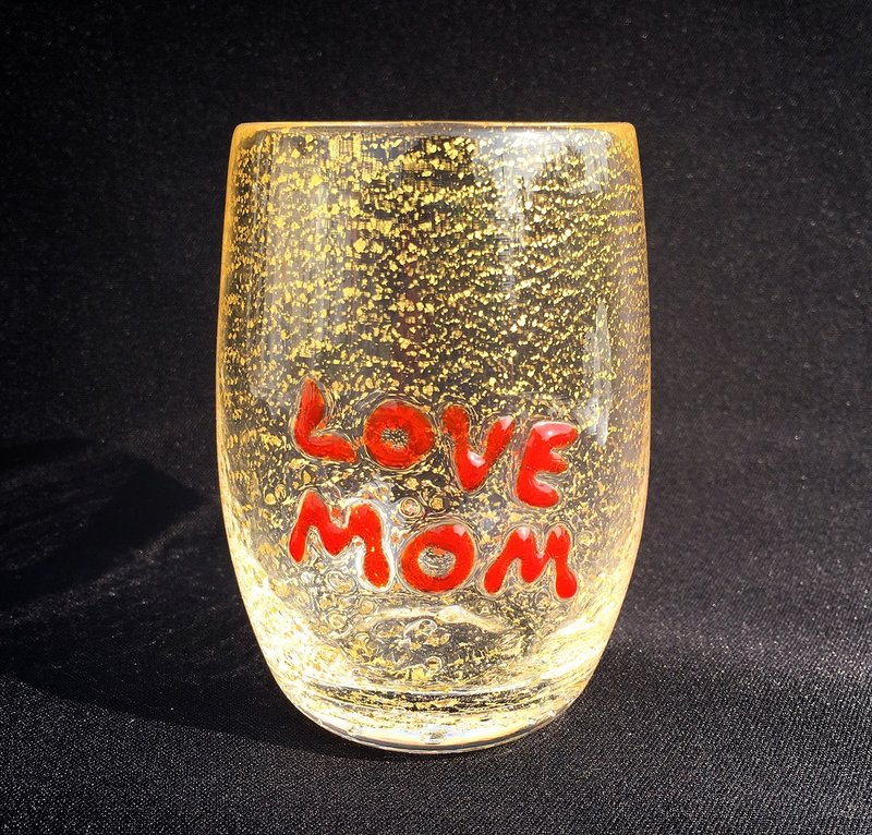 LOVE MOM Glass - 杯子 - 玻璃 金色