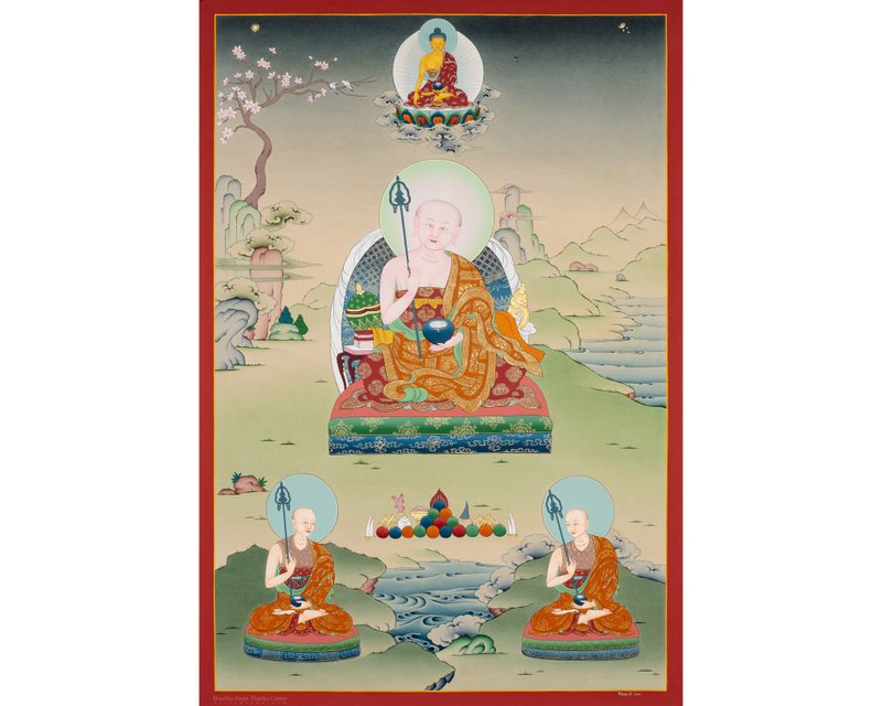 神聖的孔噶巴唐卡  尼泊爾的精神傑作 - 壁貼/牆壁裝飾 - 其他材質 多色