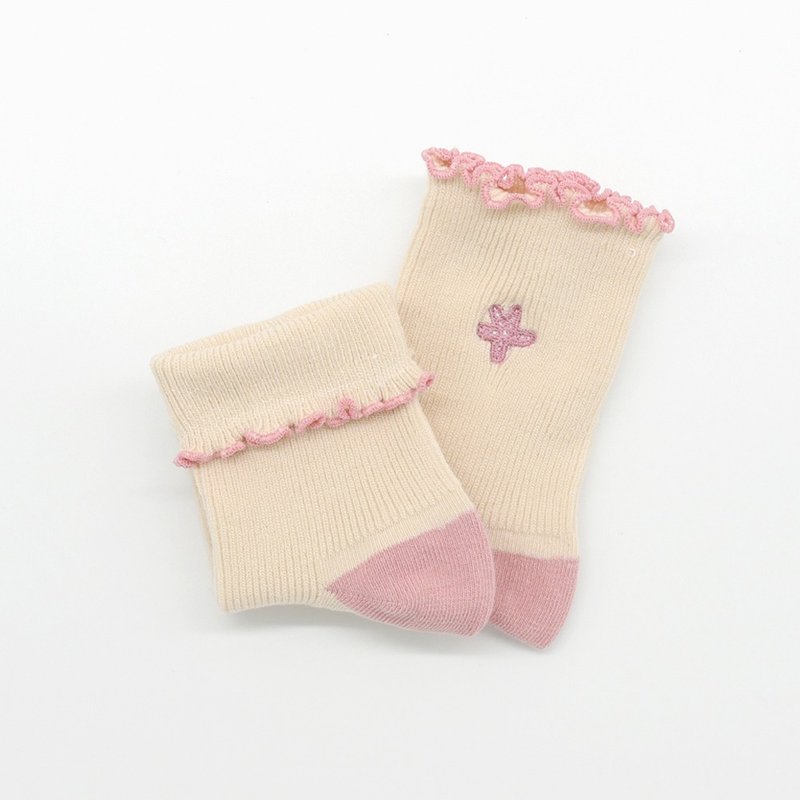 Antibacterial and deodorant lace reflex socks - starfish (m) - Socks - Cotton & Hemp White