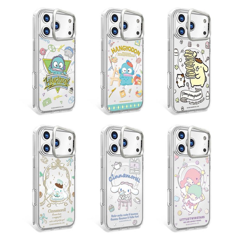 サンリオ iPhone 17/16シリーズ ミリタリーグレード落下防止 隠しスタンド MagSafe対応スマホケース - 選べる複数デザイン1 - スマホケース・カバー - その他の素材 多色