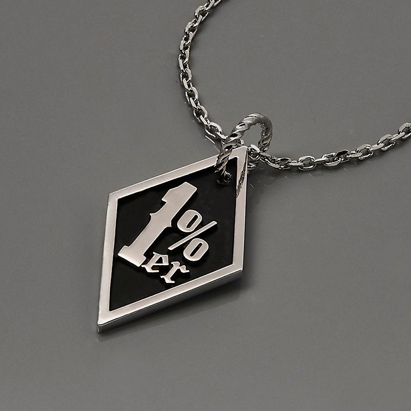 1% Rider Necklace - Necklaces - Other Metals Silver