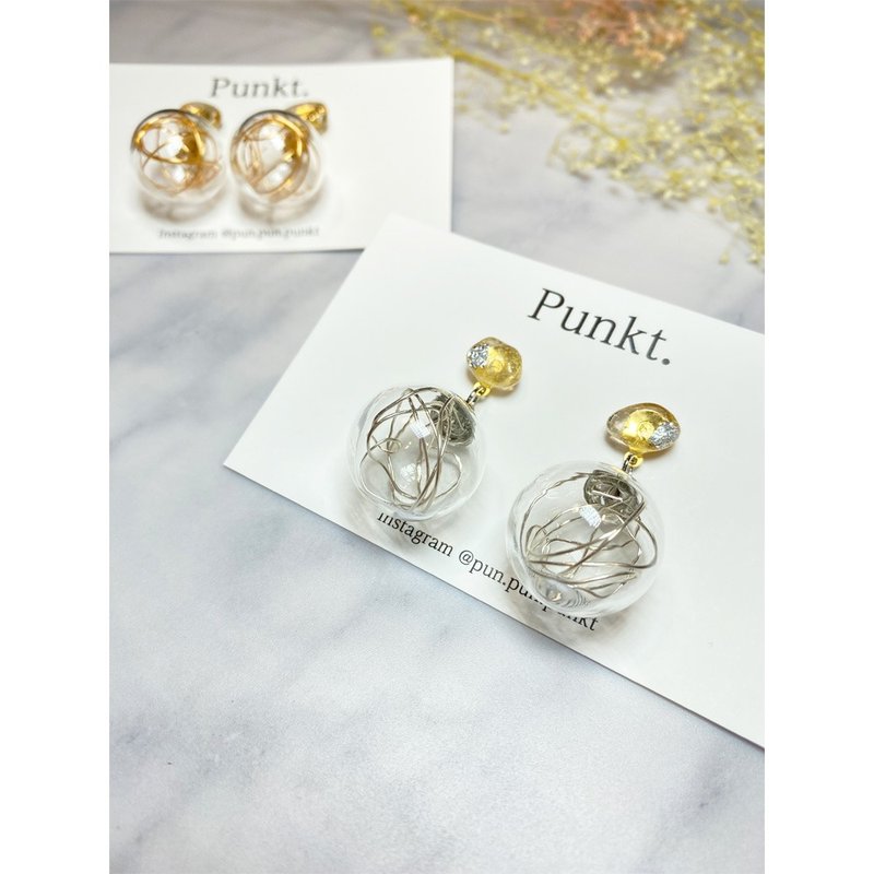 Punkt. - 0010 sea glass earrings - ต่างหู - แก้ว 