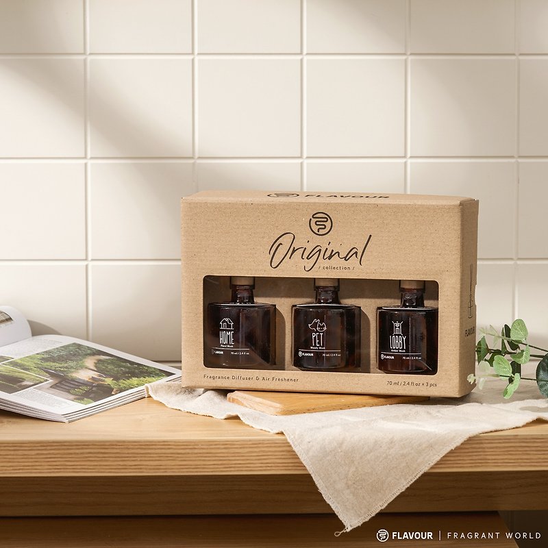 【FLAVOUR】Exchange gift pet-friendly fragrance gift box ORIGINAL diffuser gift box - น้ำหอม - กระจกลาย 
